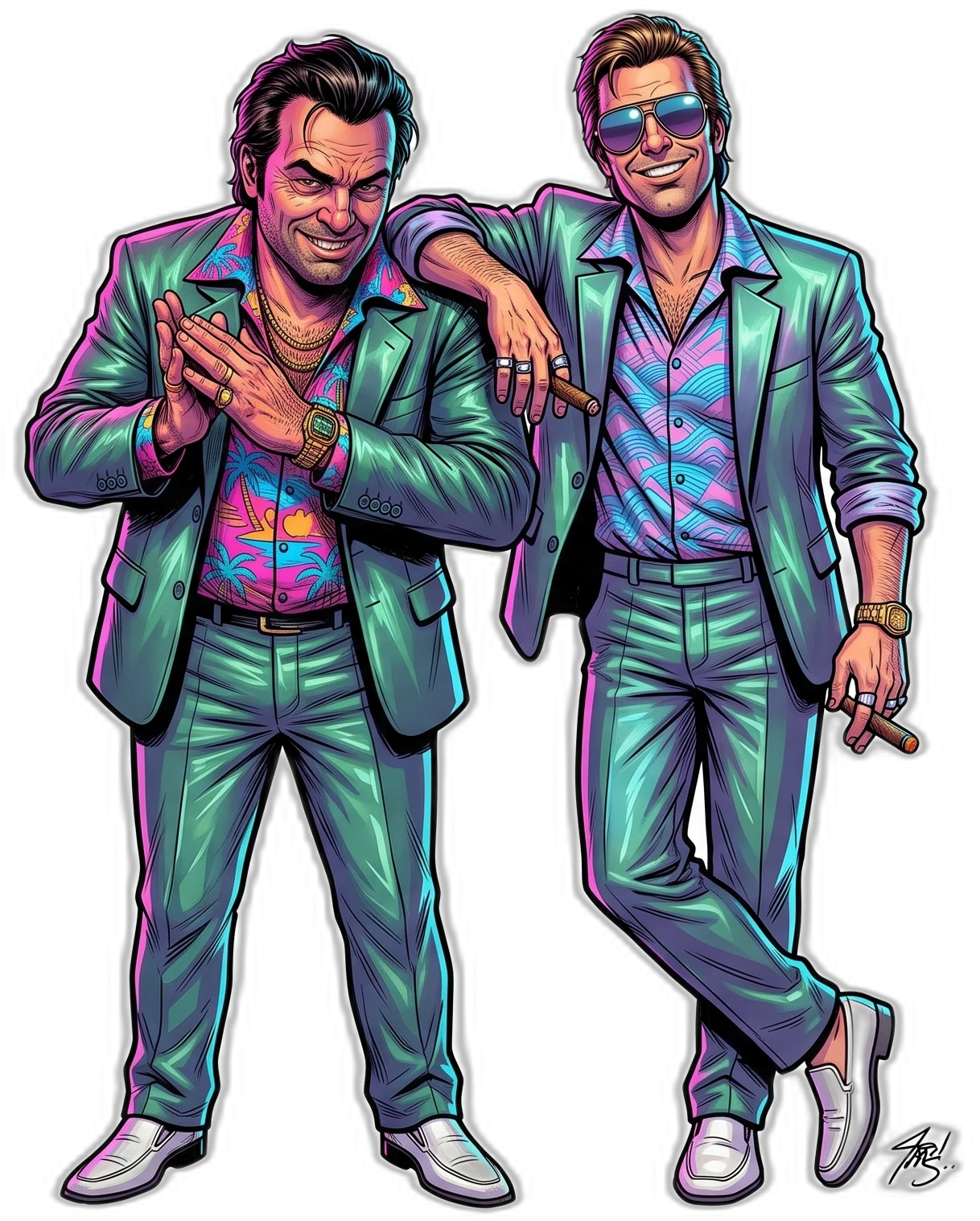 Ricky and his partner, ready to close